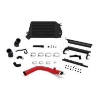 Mishimoto Black Top Mount Intercooler Kit with Red Charge Pipe