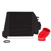 Mishimoto Black Top Mount Intercooler with Red Hoses