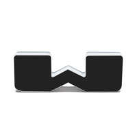 Oracle Lighting Universal Illuminated LED Letter Badges - Matte Black Surface Finish - W