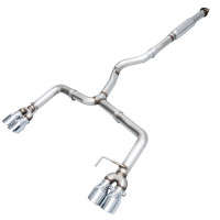 AWE Tuning Track Edition Exhaust | 3" Diameter | 4" Quad Chrome Silver Tips