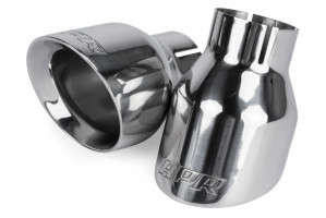 APR 4" Slash-Cut Exhaust Tips | Qty 2 | Double-Walled | Polished Silver (15-20 Audi S3/13-18 S6/S7/10-21 Volkswagen GTI/15-19 Golf R/17-23 Porsche Boxster/Cayman)