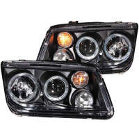 Anzo Projector Headlights w/Halo & Fog Lights | Clear/Black | 99-05 Volkswagen Jetta