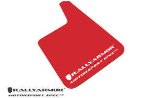 Rally Armor Universal MSpec UR Red Mud Flap/White Logo