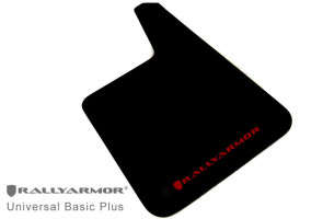 Rally Armor Universal Basic Plus Black Mud Flap/Red Logo