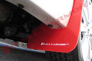 Rally Armor UR Red Mud Flap/White Logo | 08-11 Subaru Impreza
