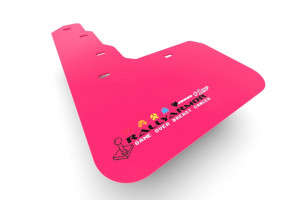 Rally Armor Pink Mud Flap/Black BCE Logo