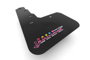 Rally Armor Black Mud Flap/Pink BCE Logo