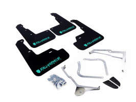 Rally Armor UR Black Mud Flap/Altered Font Teal Logo