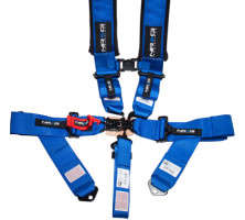 NRG 3" Padded Seat Belt Harness | SFI 16.1 | 5 Point | Latch Link | Blue 