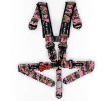 NRG 3" Seat Belt Harness | SFI 16.1 | 5 Point | Latch Lock | Pink Camo 