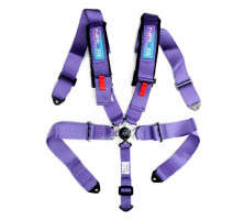 NRG 3" Seat Belt Harness w/ Pads | SFI 16.1 | 5 Point | Cam Lock | Purple