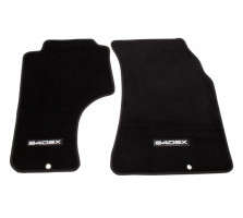 NRG 240SX Logo Carpeted Floor Mats | Black | 1st Row | 2 Pieces