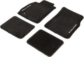 NRG Evolution Logo Carpeted Floor Mats | Black | 1st & 2nd Row | 4 Pieces