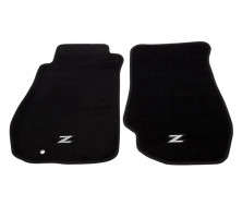 NRG Z Logo Carpeted Floor Mats | Black | 1st Row | 2 Pieces