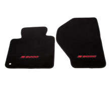 NRG S2000 Logo Carpeted Floor Mats | Black | 1st Row | 2 Pieces