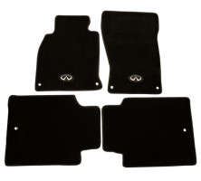 NRG Infiniti Logo Carpeted Floor Mats | Black | 1st & 2nd Row | 4 Pieces