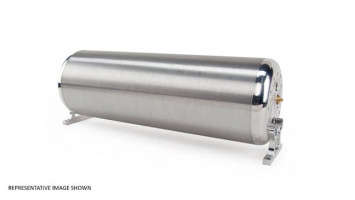 Air Lift Performance 24" FLO Airride Billet Tanks | Raw End Caps With Brushed Tube | W/ Two Mounting Brackets