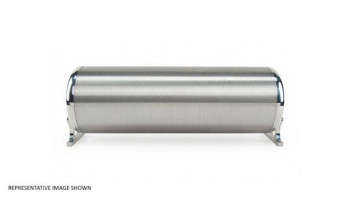 Air Lift Performance 24" FLO Airride Billet Tanks | Raw End Caps With Brushed Tube | W/ Two Mounting Brackets