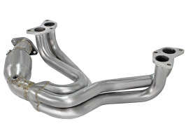 aFe Power Twisted Steel Long Tube Header 304 Stainless Steel W/ Cat (13-16 Scion FR-S/13-18 Subaru BRZ | H4 | 2.0L | Gas)