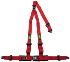 OMP 3 Point Harness | Strada 3 Series | 2" | Red