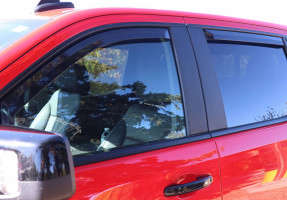 Putco Element Tinted Window Deflectors | Front & Rear Set | In Channel Install