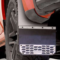 Putco Solid Brushed Stainless Steel Mud Skins | Rear Pair (17-22 Ford F-250/F-350 Super Duty)