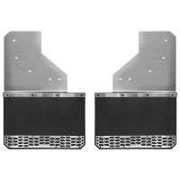 Putco Solid Brushed Stainless Steel Mud Skins | Rear Pair (17-23 Nissan Titan/16-22 Titan XD)