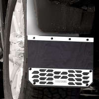 Putco Solid Polished Stainless Steel Mud Skins | Rear Pair (14-19 Chevy/GMC Silverado/Sierra 1500)