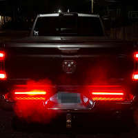 Putco 18" Pair Blade LED Tailgate Light Bar Red/White LEDs | Plug-N-Play Quick Connect Harness (07-24 Jeep Wrangler JK/JL/19-24 Ram 1500)