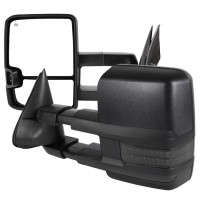 Spec-D Tuning Power Heated Manual Extendable Towing Mirrors w/Smoke Lens LED Turn Signal & Clearance Lights