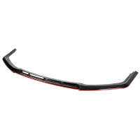 Spec-D Tuning Glossy Black/Red Trim 3PC Front Bumper Lip Kit