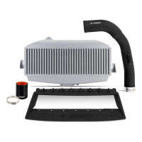 Mishimoto Top-Mount Intercooler Kit | Silver Intercooler | Black Pipe