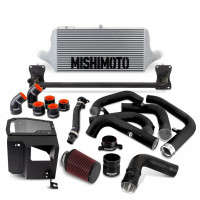Mishimoto Performance Front-Mount Intercooler Kit w/ Intake | Silver Intercooler | Black Pipes