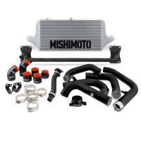 Mishimoto Performance Front-Mount Intercooler Kit | Silver Intercooler | Black Pipes