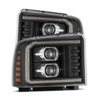 AlphaRex PRO-Series Halogen Projector Headlights | Black (2005 Ford Excursion)