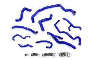 HPS Performance Silicone Radiator, Heater, Water Pump, and Expansion Tank Coolant Hose Kit | N18 Engine | Automatic | Blue