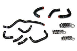 HPS Performance Silicone Oil Cooler and Throttle Body Coolant Hose Kit | Black