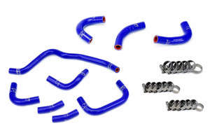 HPS Performance Silicone Oil Cooler and Throttle Body Coolant Hose Kit | Blue