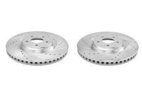 PowerStop Evolution Drilled, Slotted & Zinc Plated Rotors  |  Front