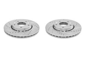 PowerStop Evolution Drilled, Slotted & Zinc Plated Rotors  |  Front