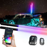 XKGlow XKmax RGBW LED Whip Lights w/ COB LED Strip & App Control | 2pc 48in Whip Kit