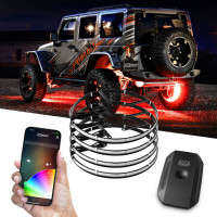 XKGlow LED Wheel Ring Lights | XKchrome Smartphone App Controlled | 15-18" Adjustable Ring
