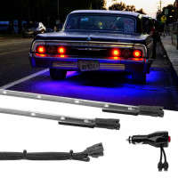 XKGlow Underglow LED Accent Light Kit | 8pc 24" Strip Single Color | Red