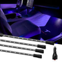 XKGlow Car Interior LED Accent Light Kit | 4 Strip Single Color | Blue