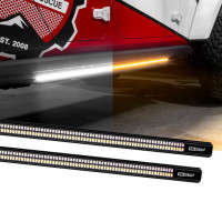 XKGlow 48/60inch White+Amber Running Board Step LED Light Bar with Turn Signal | 2pc 48" Kit