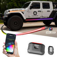 XKGlow XKmax Atomix Body Panel LED Light Strip | RGB Color Chasing & App | Hood & Running Board Kit