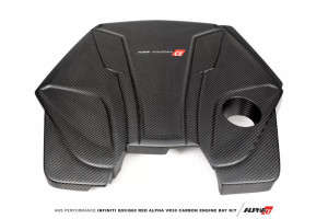 AMS Performance Red Alpha Matte Carbon Engine Cover