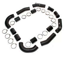 AMS Performance Black Upper Intercooler Pipe for Speed Density System Alpha Intercooler & TiAL BOV Flange