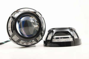 Morimoto Panamera 2.0 Shrouds White/Amber LED Switchback Black