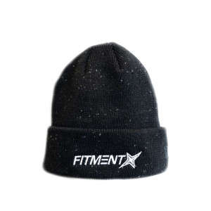 Fitment Industries Tight Knit Fold Over Beanie - Black